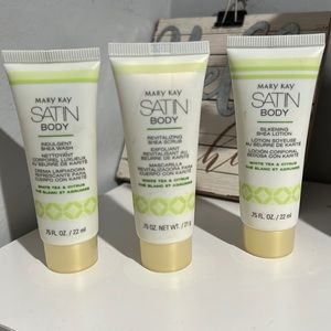 Mary Kay shea wash scrub and lotion sample set
